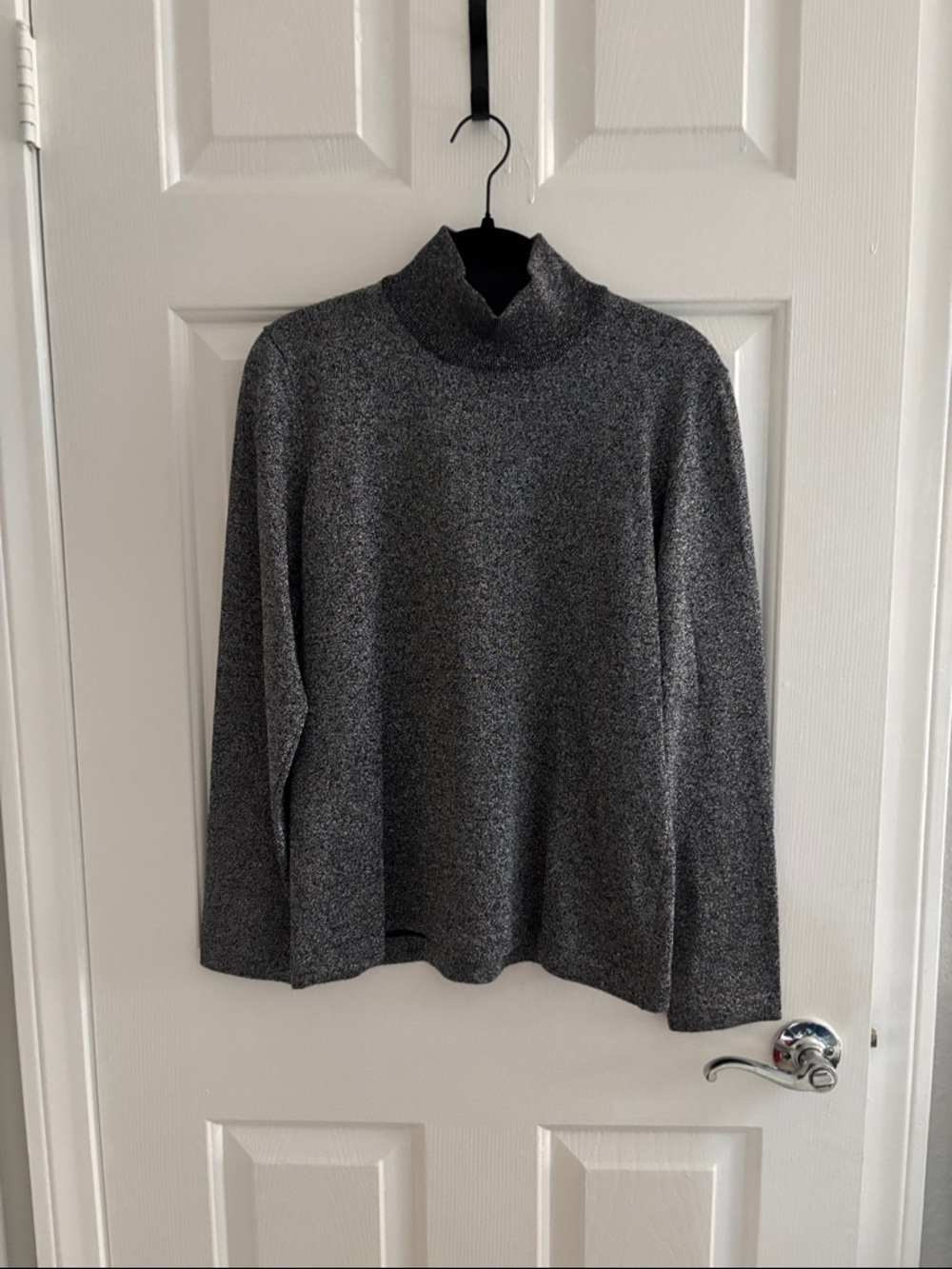 Escada Metallic Black and Gold Logo Sweater